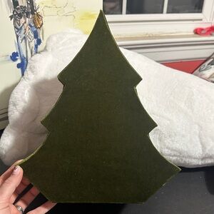 Habitat velvet Christmas tree gift box